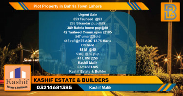 Residential Plot for Sale in Bahria Town, Lahore - (BP-72360)