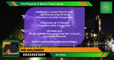 Residential Plot for Sale in Bahria Town, Lahore - (BP-72362)