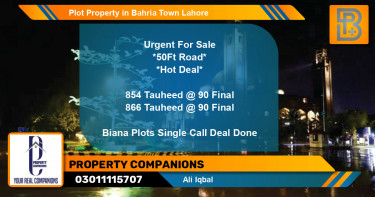 Residential Plot for Sale in Bahria Town, Lahore - (BP-72406)