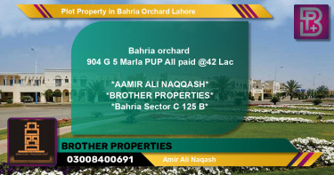 Residential Plot for Sale in Bahria Orchard, Lahore - (BP-72434)