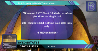 Residential Plot for Sale in Bahria Town, Lahore - (BP-72478)