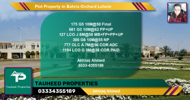 Residential Plot for Sale in Bahria Orchard, Lahore - (BP-72545)