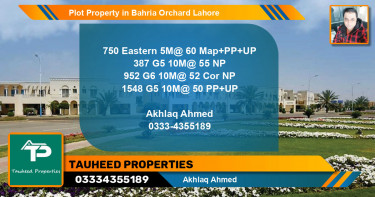 Residential Plot for Sale in Bahria Orchard, Lahore - (BP-72548)