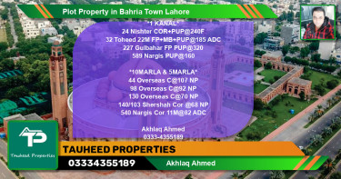 Residential Plot for Sale in Bahria Town, Lahore - (BP-72550)