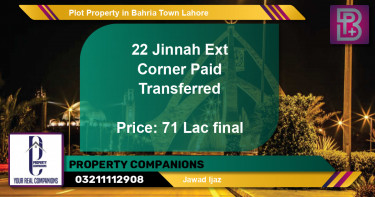 Residential Plot for Sale in Bahria Town, Lahore - (BP-72564)