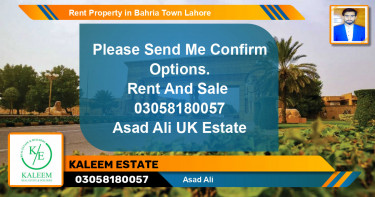Residential Property for Rent in Bahria Town, Lahore - (BP-72573)