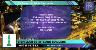 Residential Plot for Sale in Bahria Town, Lahore - (BP-72581)