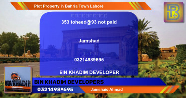 Residential Plot for Sale in Bahria Town, Lahore - (BP-72584)