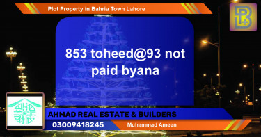 Residential Plot for Sale in Bahria Town, Lahore - (BP-72586)