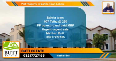 Residential Plot for Sale in Bahria Town, Lahore - (BP-72614)