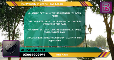 Residential Plot for Sale in Bahria Town, Lahore - (BP-72631)