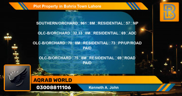 Residential Plot for Sale in Bahria Town, Lahore - (BP-72649)