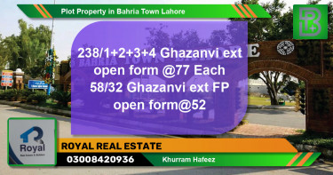 Residential Plot for Sale in Bahria Town, Lahore - (BP-72689)