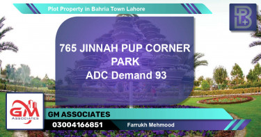 Residential Plot for Sale in Bahria Town, Lahore - (BP-72736)