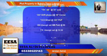 Residential Plot for Sale in Bahria Town, Lahore - (BP-72748)