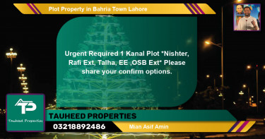 Residential Plot for Sale in Bahria Town, Lahore - (BP-72750)