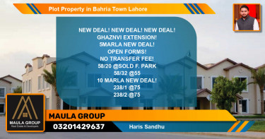 Residential Plot for Sale in Bahria Town, Lahore - (BP-72781)