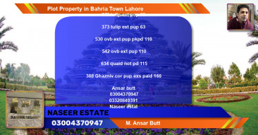 Residential Plot for Sale in Bahria Town, Lahore - (BP-72799)