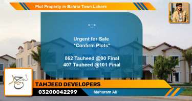 Residential Plot for Sale in Bahria Town, Lahore - (BP-72811)