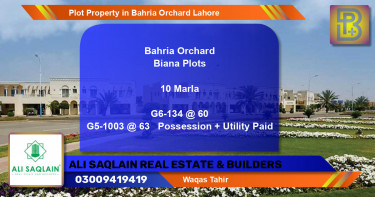 Residential Plot for Sale in Phase 4 - G6 Block -  Bahria Orchard, Lahore - (BP-72816)