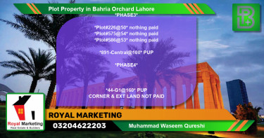 Residential Plot for Sale in Bahria Orchard, Lahore - (BP-72835)