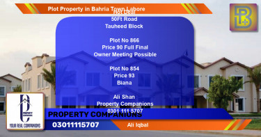 Residential Plot for Sale in Bahria Town, Lahore - (BP-72840)