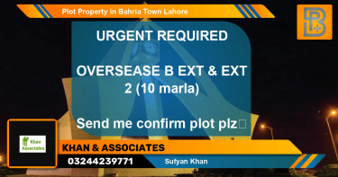 Residential Plot for Sale in Bahria Town, Lahore - (BP-72857)