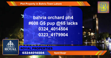 Residential Plot for Sale in Bahria Town, Lahore - (BP-72863)