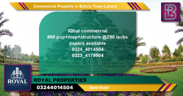 Commercial Property for Sale in Bahria Town, Lahore - (BP-72870)