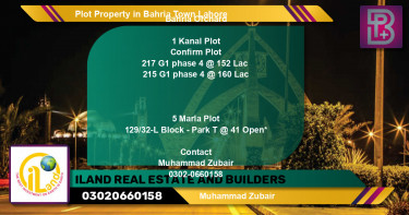 Residential Plot for Sale in Bahria Town, Lahore - (BP-73002)