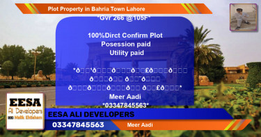 Residential Plot for Sale in Bahria Town, Lahore - (BP-73003)