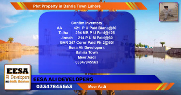 Residential Plot for Sale in Bahria Town, Lahore - (BP-73004)