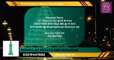 Residential Plot for Sale in Bahria Town, Lahore - (BP-73012)