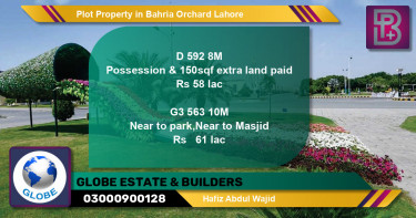 Residential Plot for Sale in Bahria Orchard, Lahore - (BP-73080)