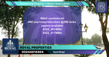 Commercial Property for Sale in Bahria Town, Lahore - (BP-73098)