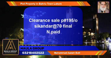 Residential Plot for Sale in Bahria Town, Lahore - (BP-73155)