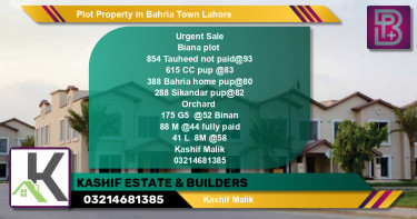 Residential Plot for Sale in Bahria Town, Lahore - (BP-73212)