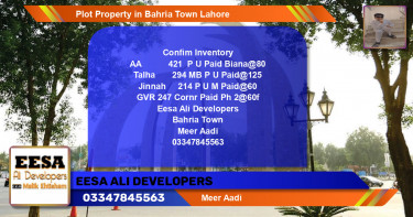Residential Plot for Sale in Bahria Town, Lahore - (BP-73215)