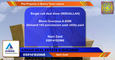 Residential Plot for Sale in Bahria Town, Lahore - (BP-73216)