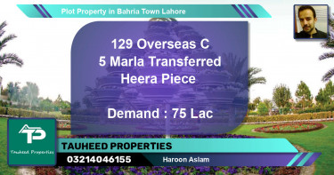 Residential Plot for Sale in Bahria Town, Lahore - (BP-73255)