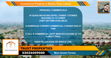 Commercial Property for Sale in Bahria Town, Lahore - (BP-73265)