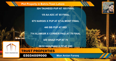 Residential Plot for Sale in Bahria Town, Lahore - (BP-73267)