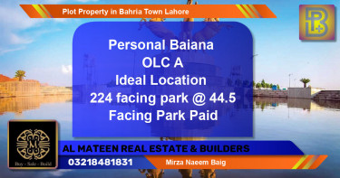 Residential Plot for Sale in Bahria Town, Lahore - (BP-73274)