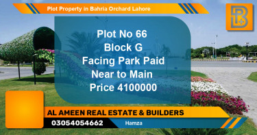 Residential Plot for Sale in Bahria Orchard, Lahore - (BP-73300)