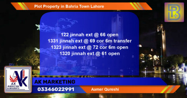 Residential Plot for Sale in Bahria Town, Lahore - (BP-73309)