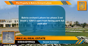 Residential Plot for Sale in Bahria Orchard, Lahore - (BP-73322)