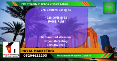 Residential Plot for Sale in Bahria Orchard, Lahore - (BP-73330)