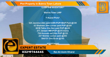 Residential Plot for Sale in Bahria Town, Lahore - (BP-73362)