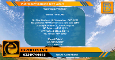 Residential Plot for Sale in Bahria Town, Lahore - (BP-73370)