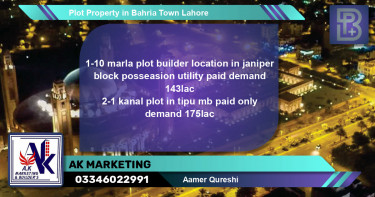 Residential Plot for Sale in Bahria Town, Lahore - (BP-73380)